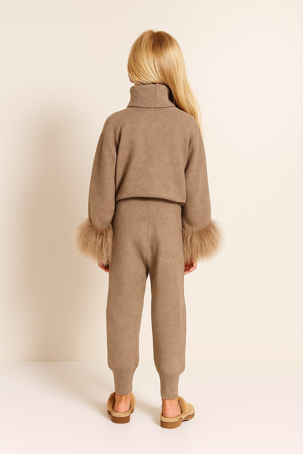 JASMINE Knitted tracksuit - Taupe