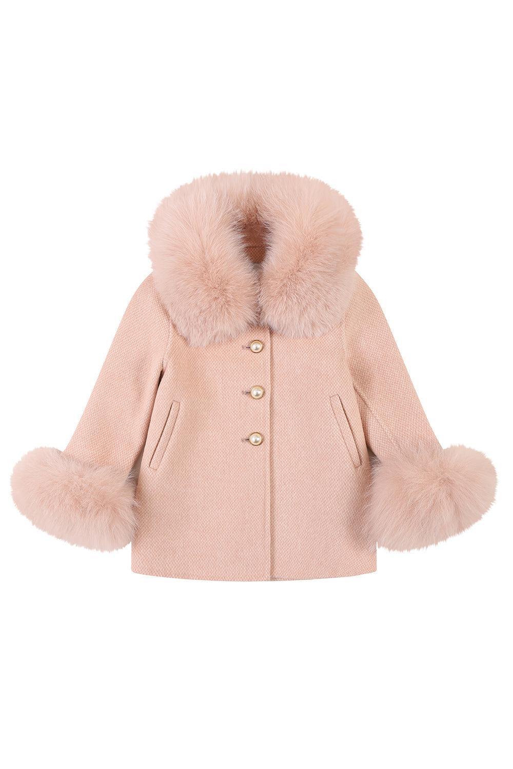 Zara Cashmere Coat - Blush