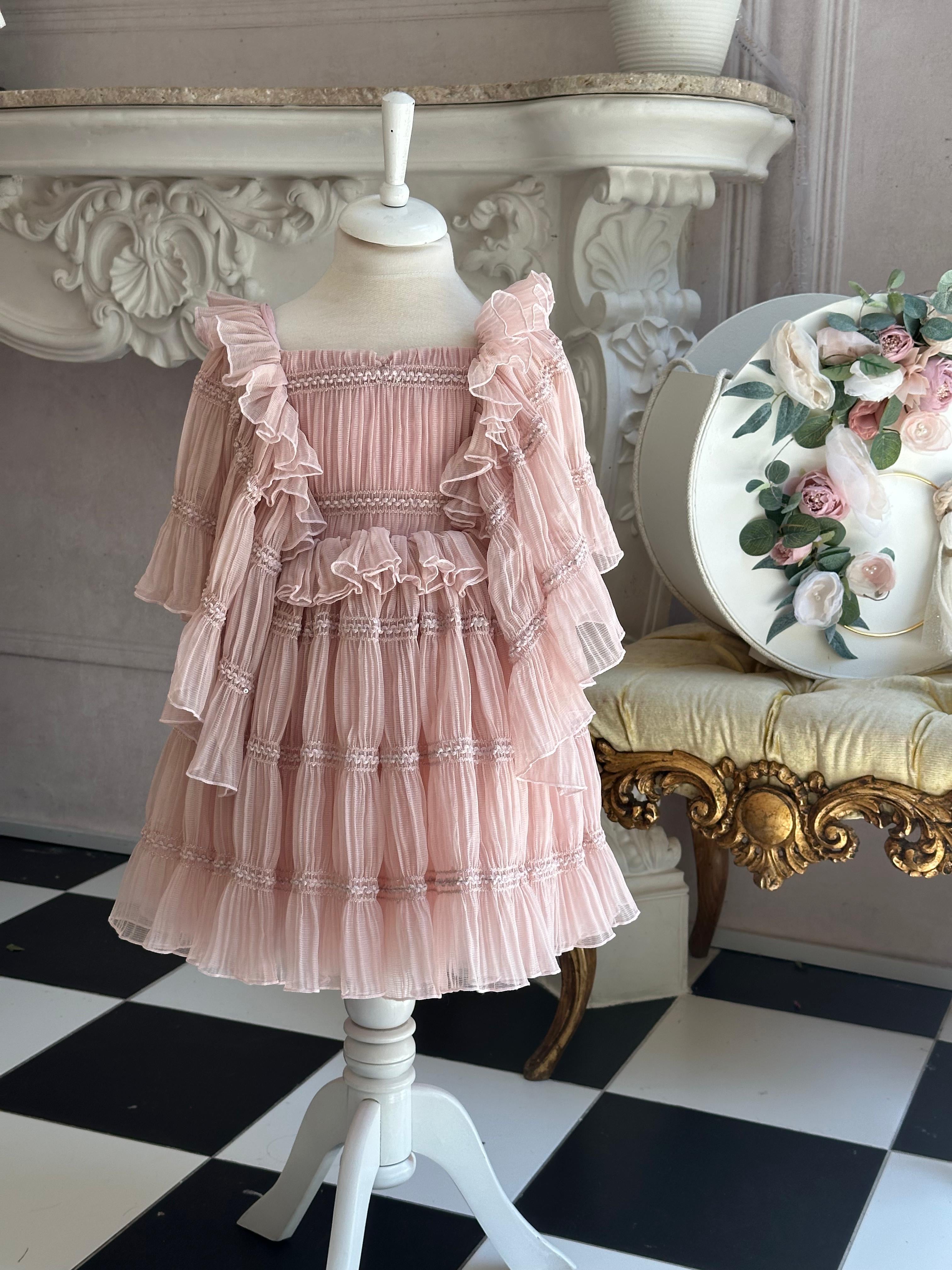 'Liora' Flutter Sleeve Dress