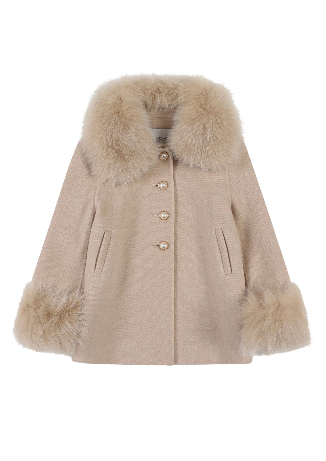 Zara Cashmere Coat - Nude