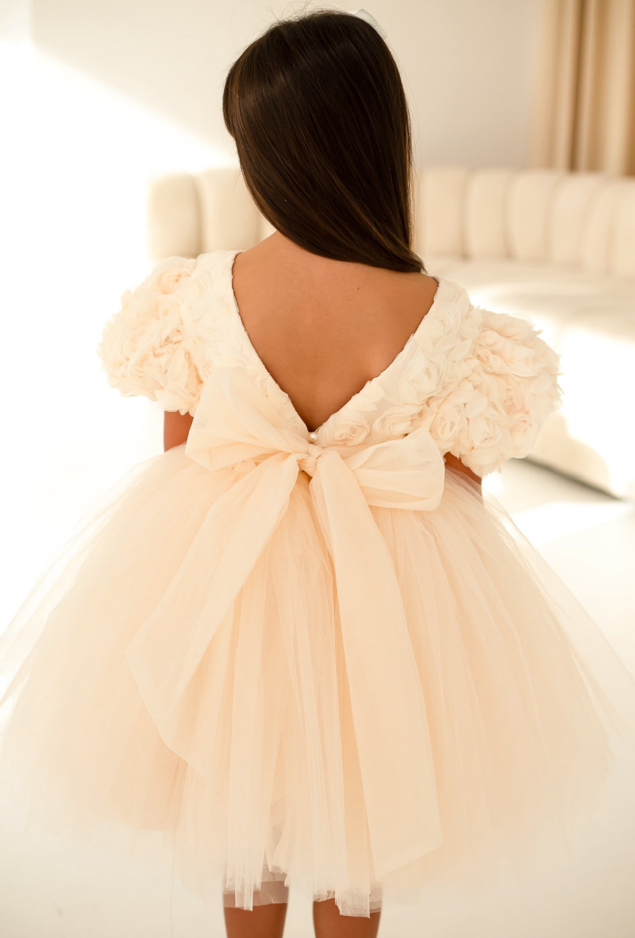 Rosetta Tulle Dress - Champagne