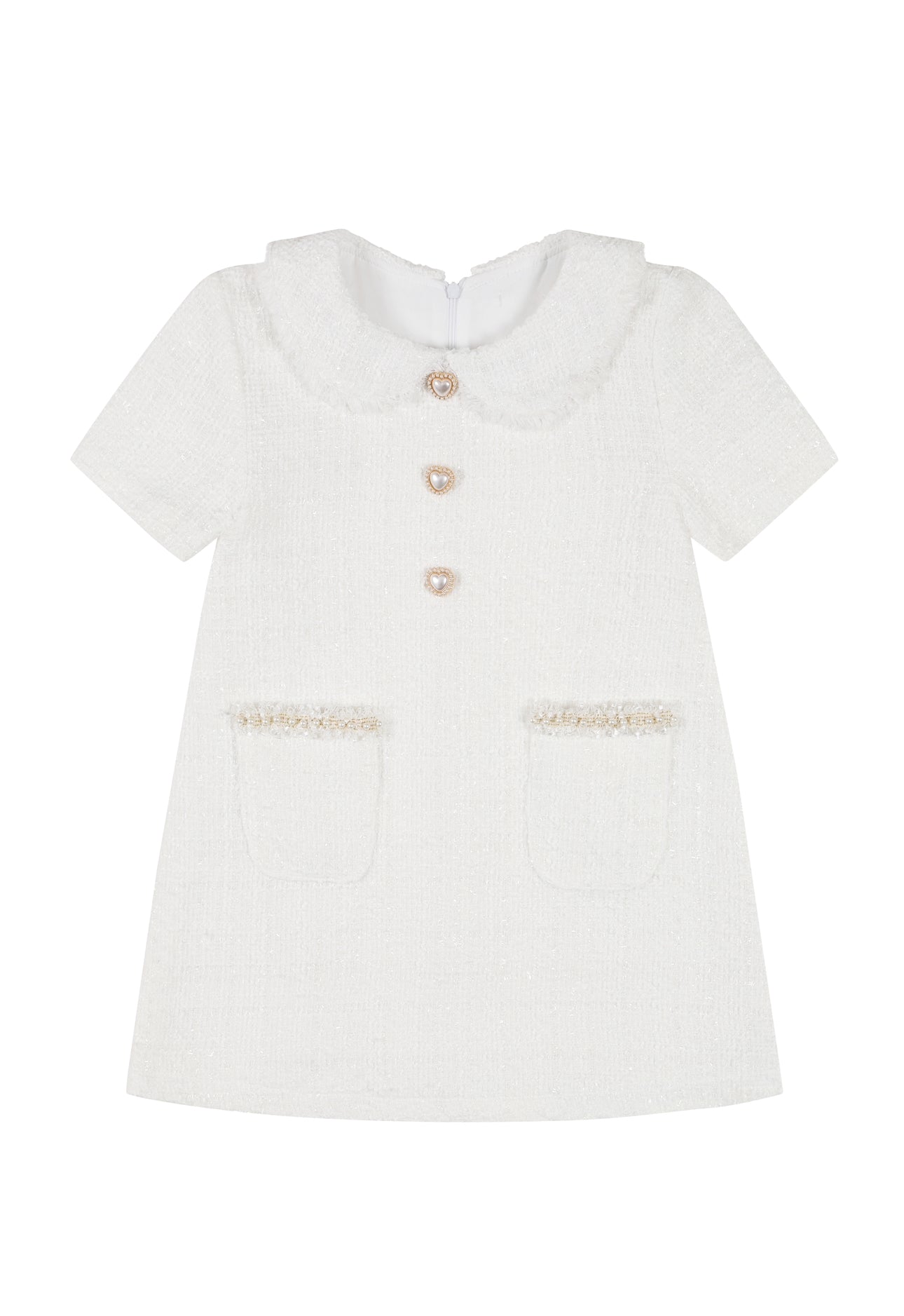 Emelie Tweed Dress - Ivory