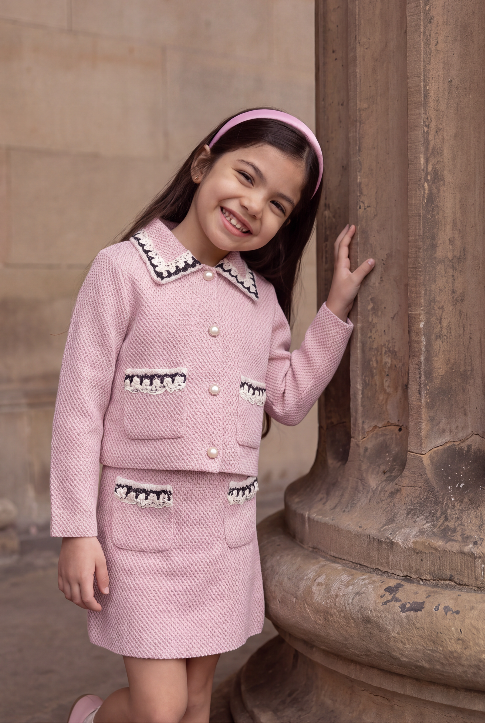 ‘SOPHIA’ Knitted jacket and skirt