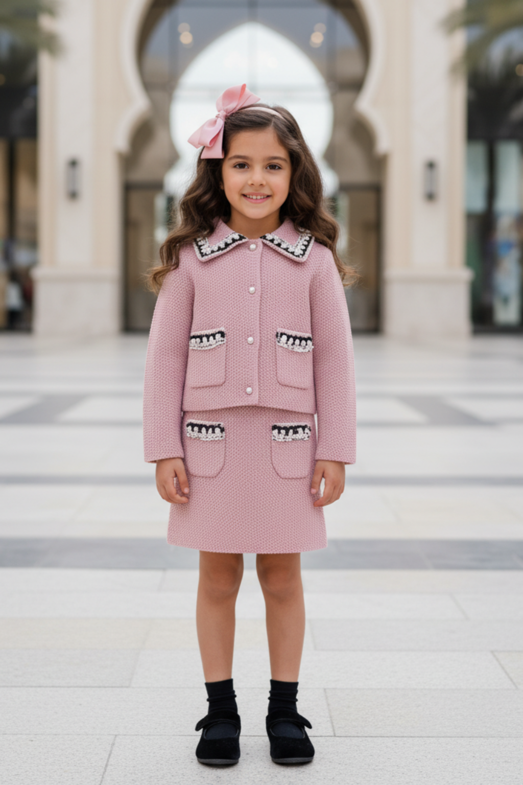 ‘SOPHIA’ Knitted jacket and skirt