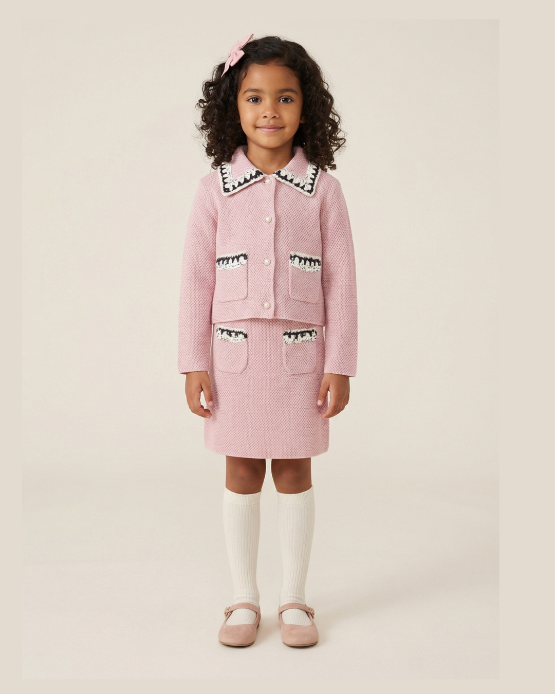 ‘SOPHIA’ Knitted jacket and skirt