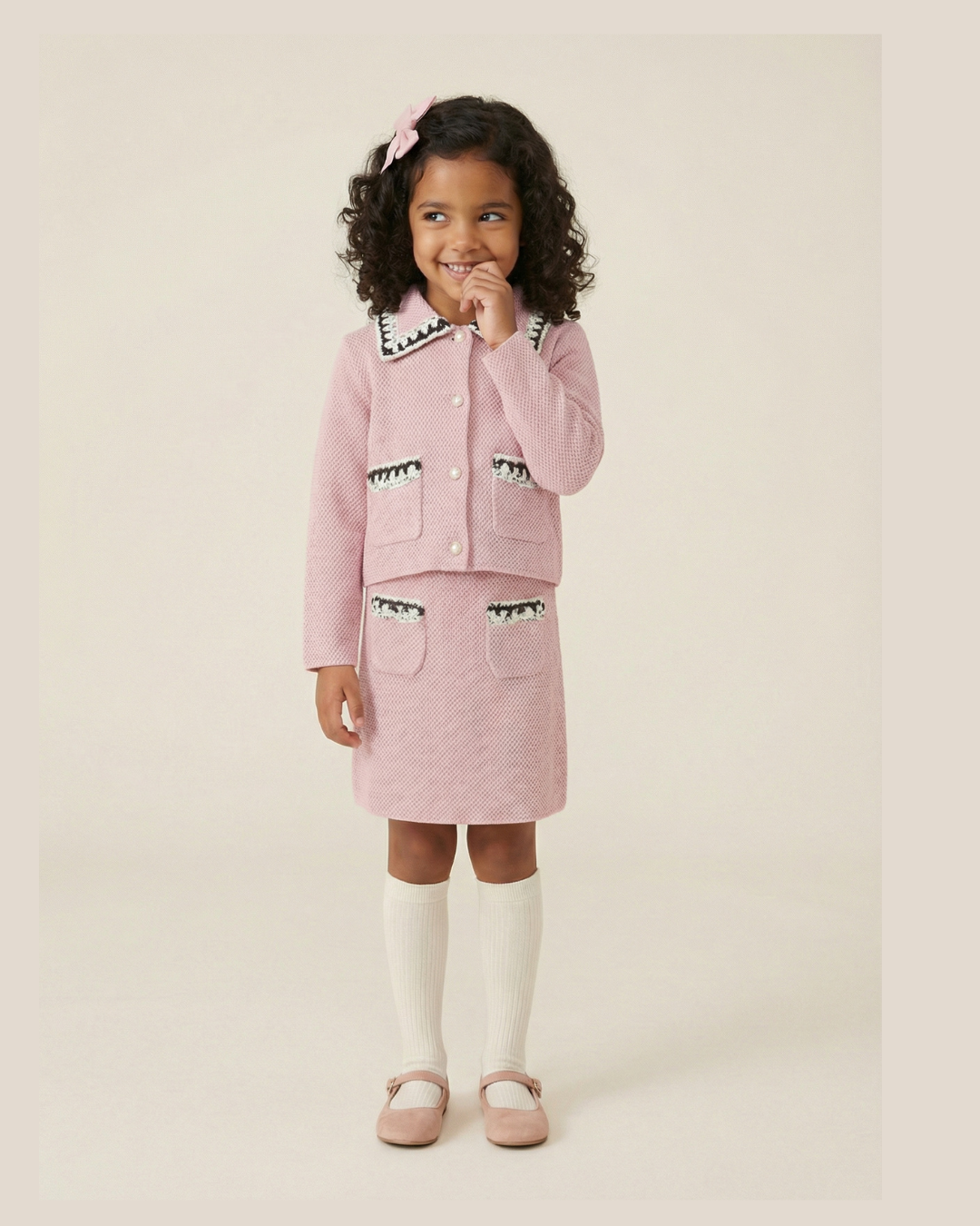 ‘SOPHIA’ Knitted jacket and skirt