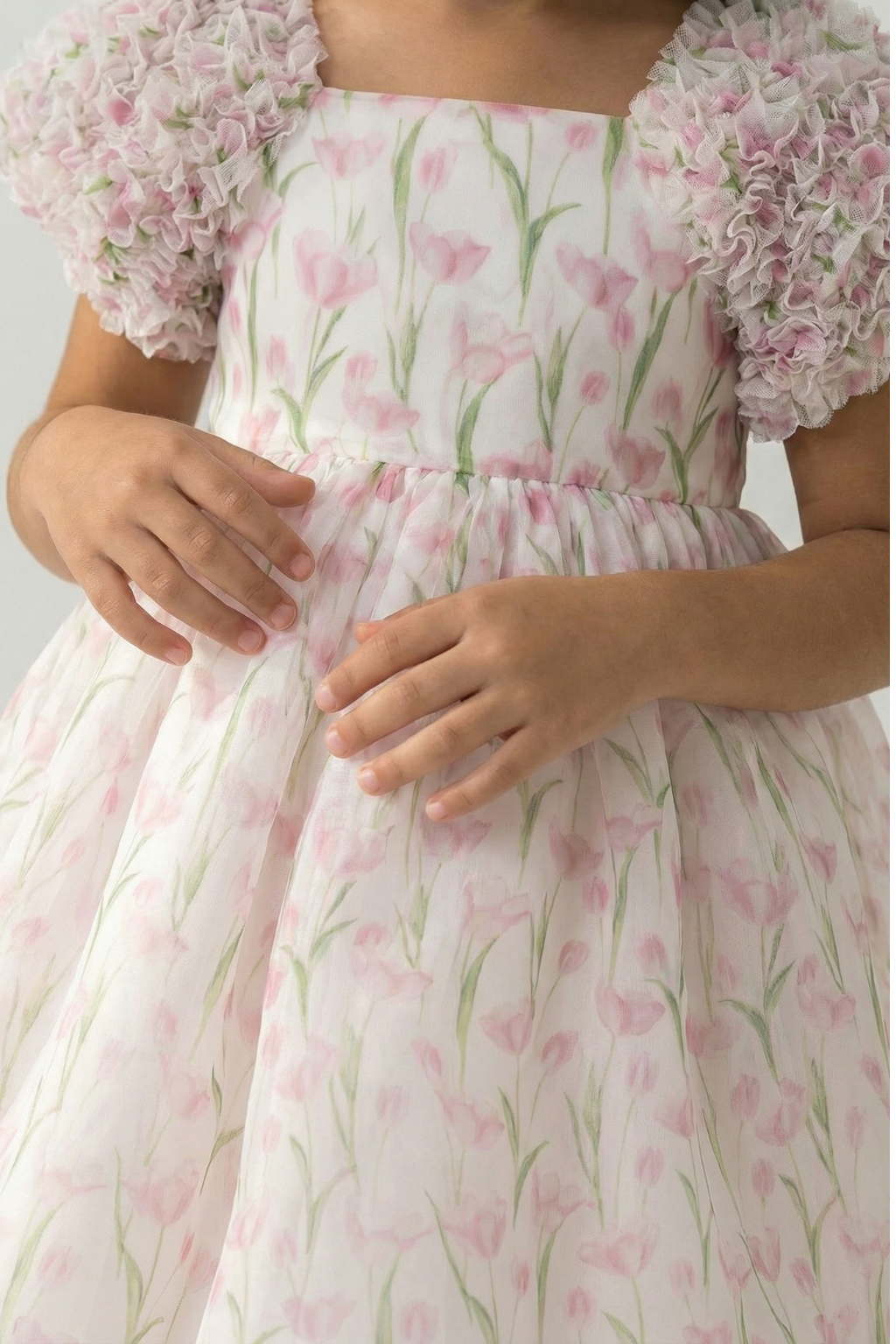 Elara Chiffon Floral Dress