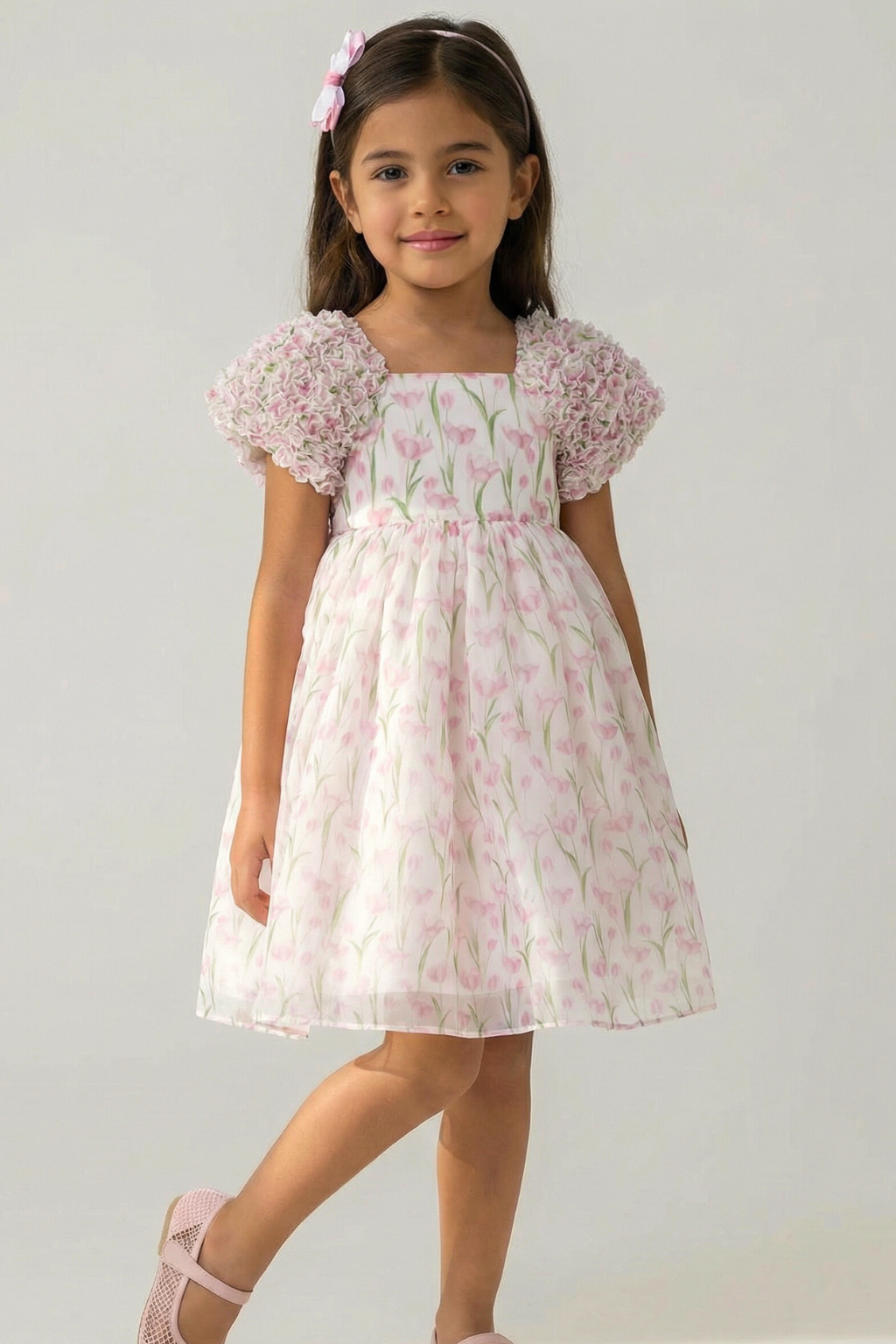 Elara Chiffon Floral Dress