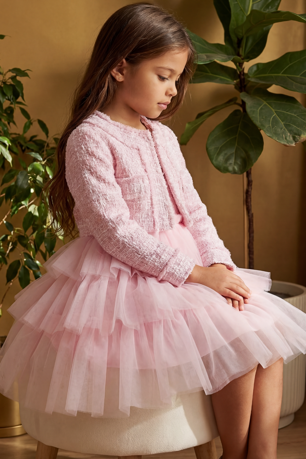 Tweed Tulle Dress & Jacket