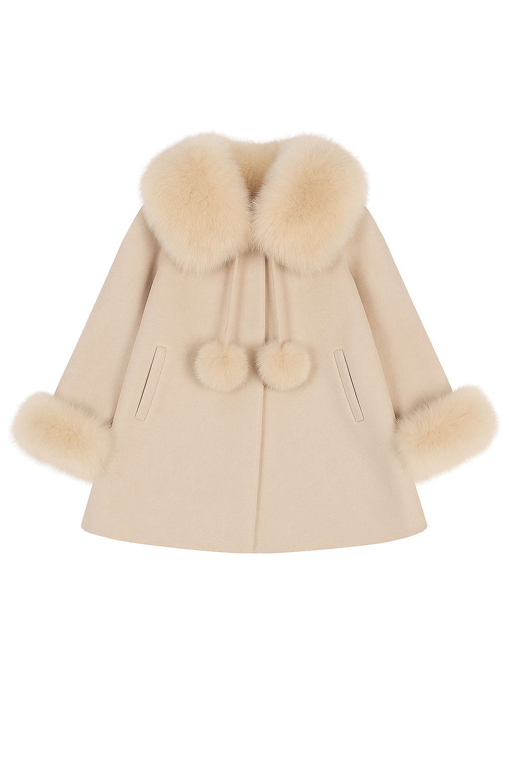 Vienna Cashmere Coat - Nude