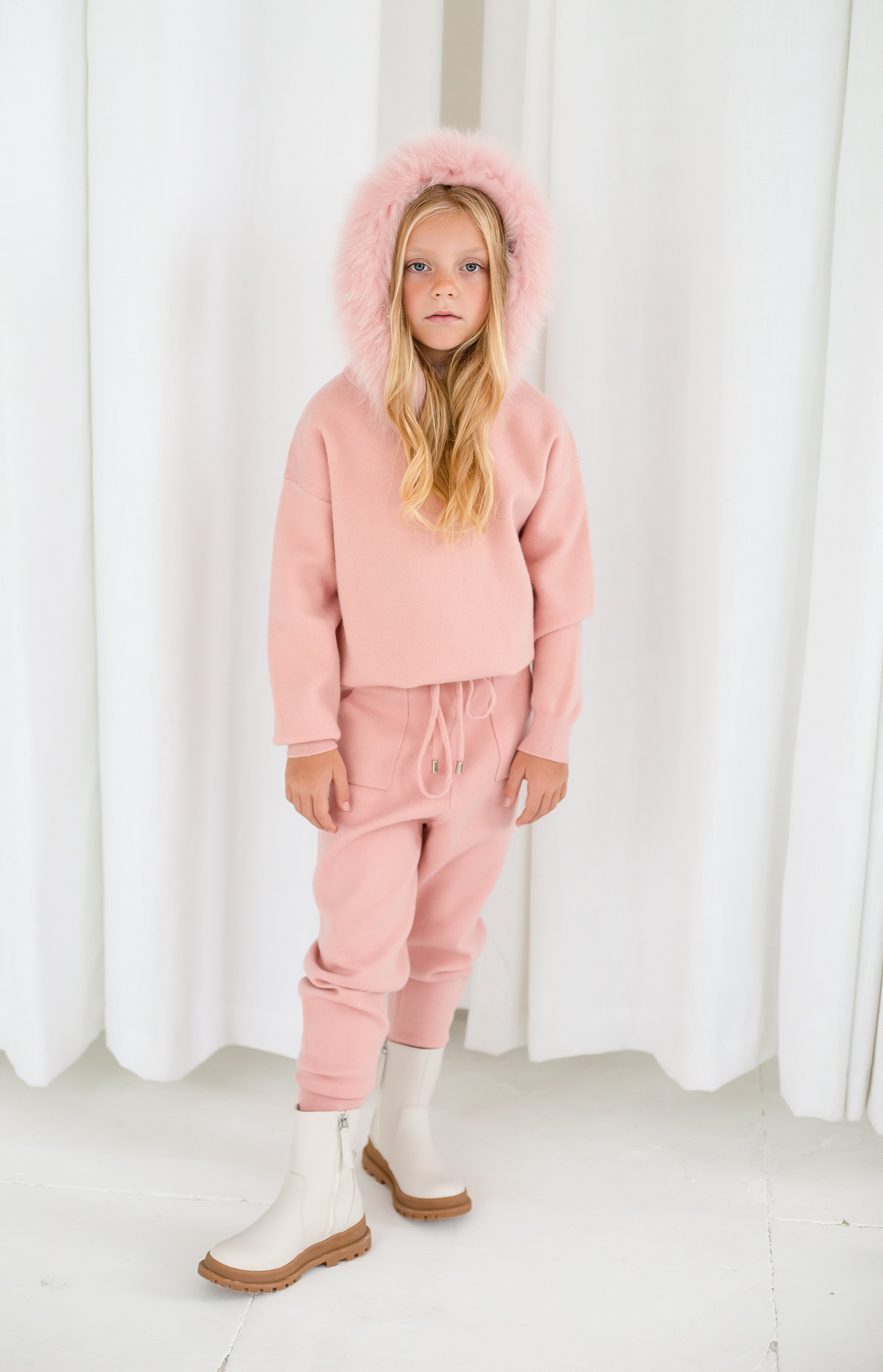 Knitted lounge suit / Pink