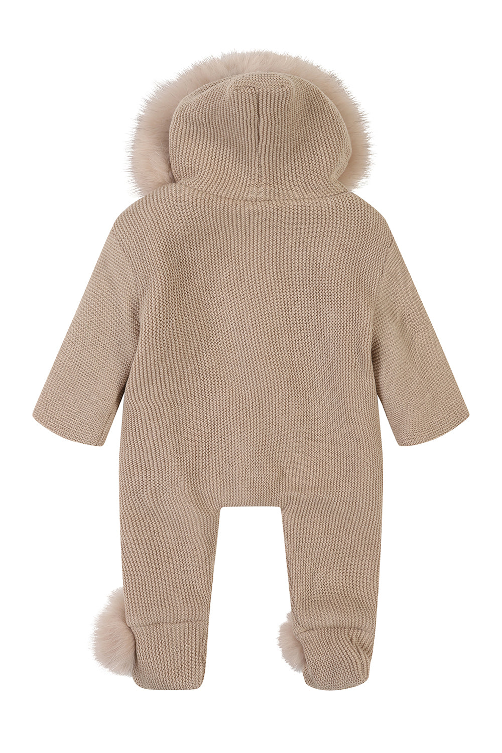 Knitted pramsuit - Cappuccino