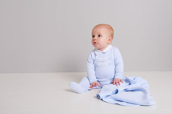 Bobble Babies Pima Cotton Blanket - Blue