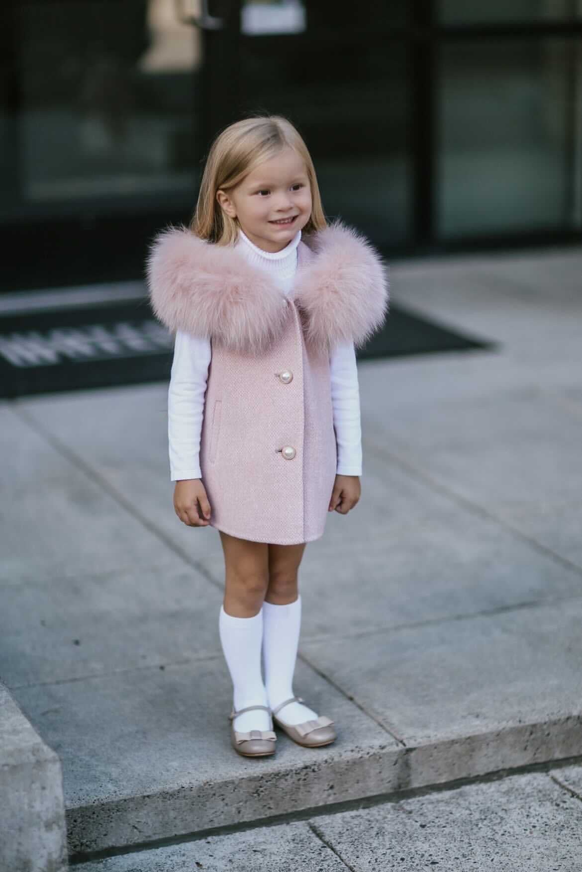 PERLA cashmere gilet vest / Blush