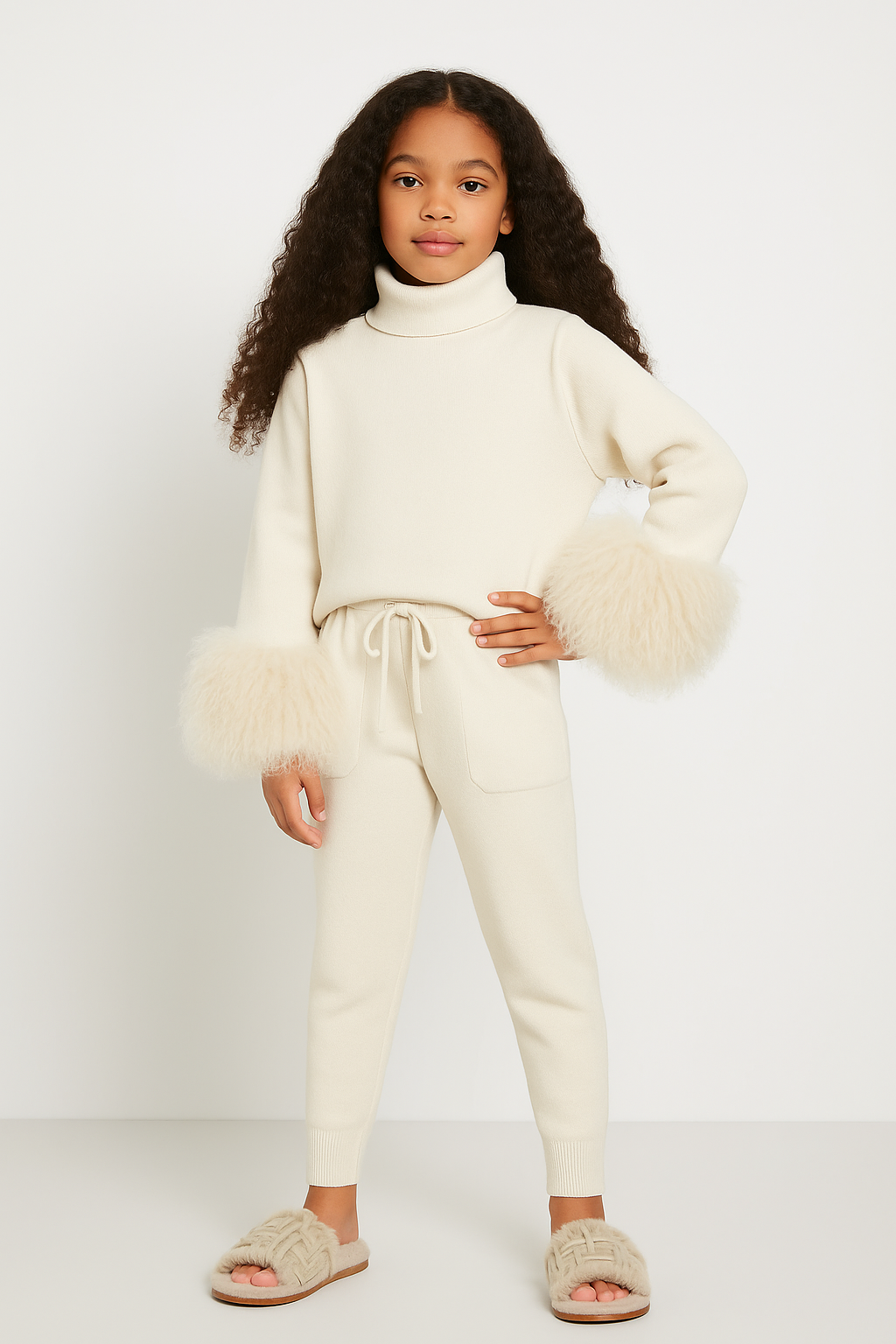 JASMINE Knitted tracksuit - Ivory