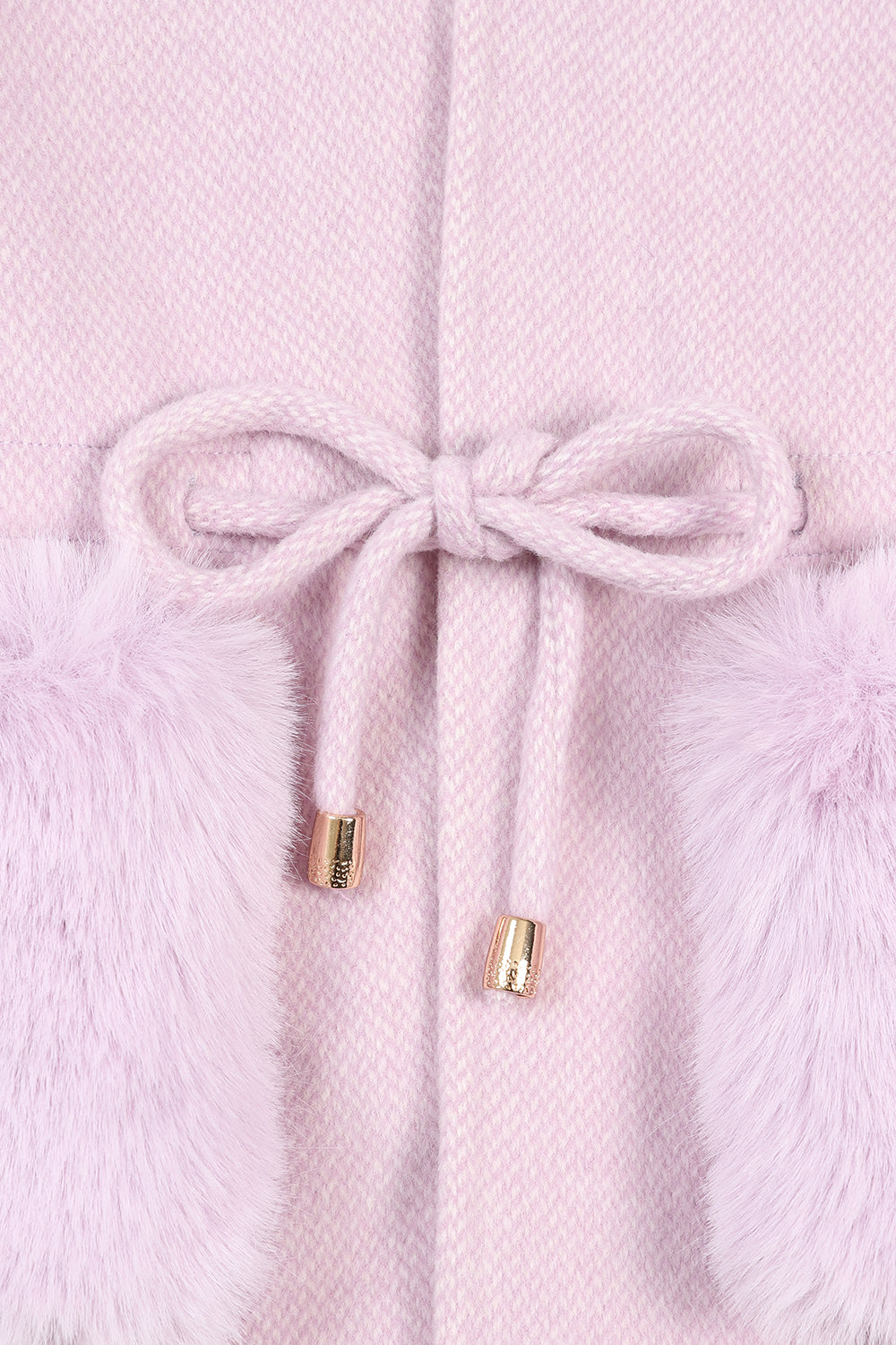 'Maribel' cashmere drawstring coat - Lavender