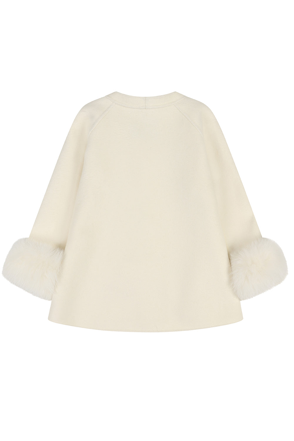 'Grace' Bow Cashmere Coat - IVORY