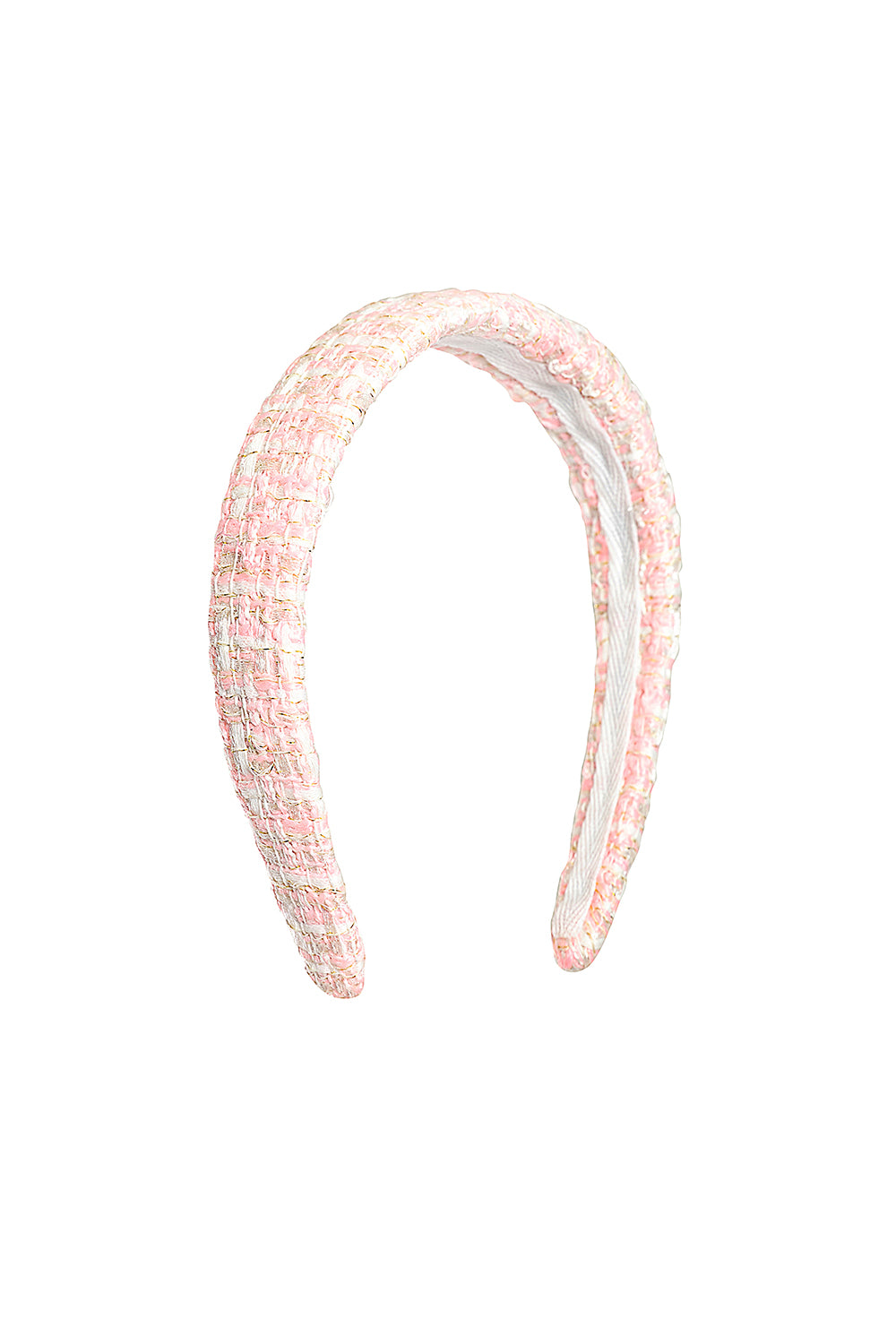 Amelie pink tweed headband