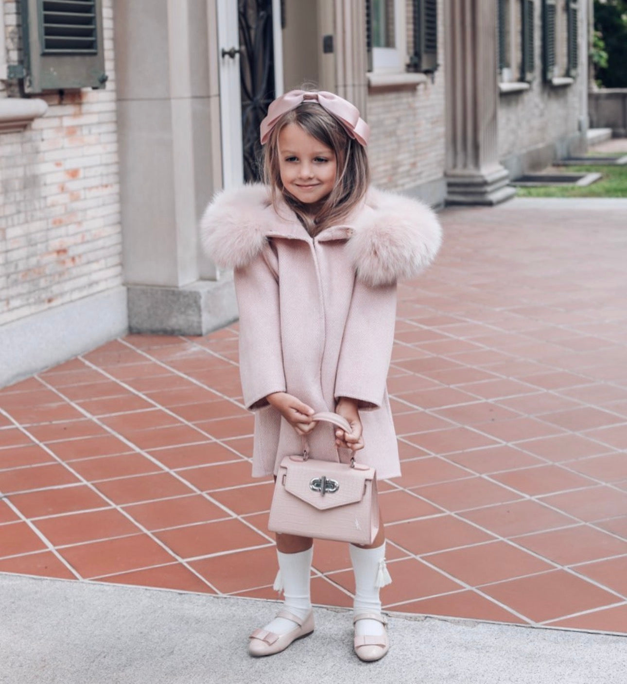 'ELLA' cashmere coat / BLUSH