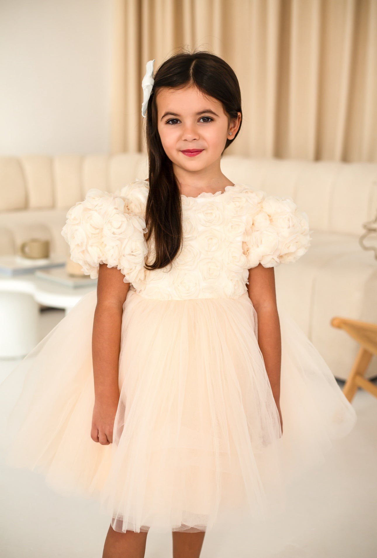 Rosetta Tulle Dress - Champagne (pre order dispacth w/c 24th March)