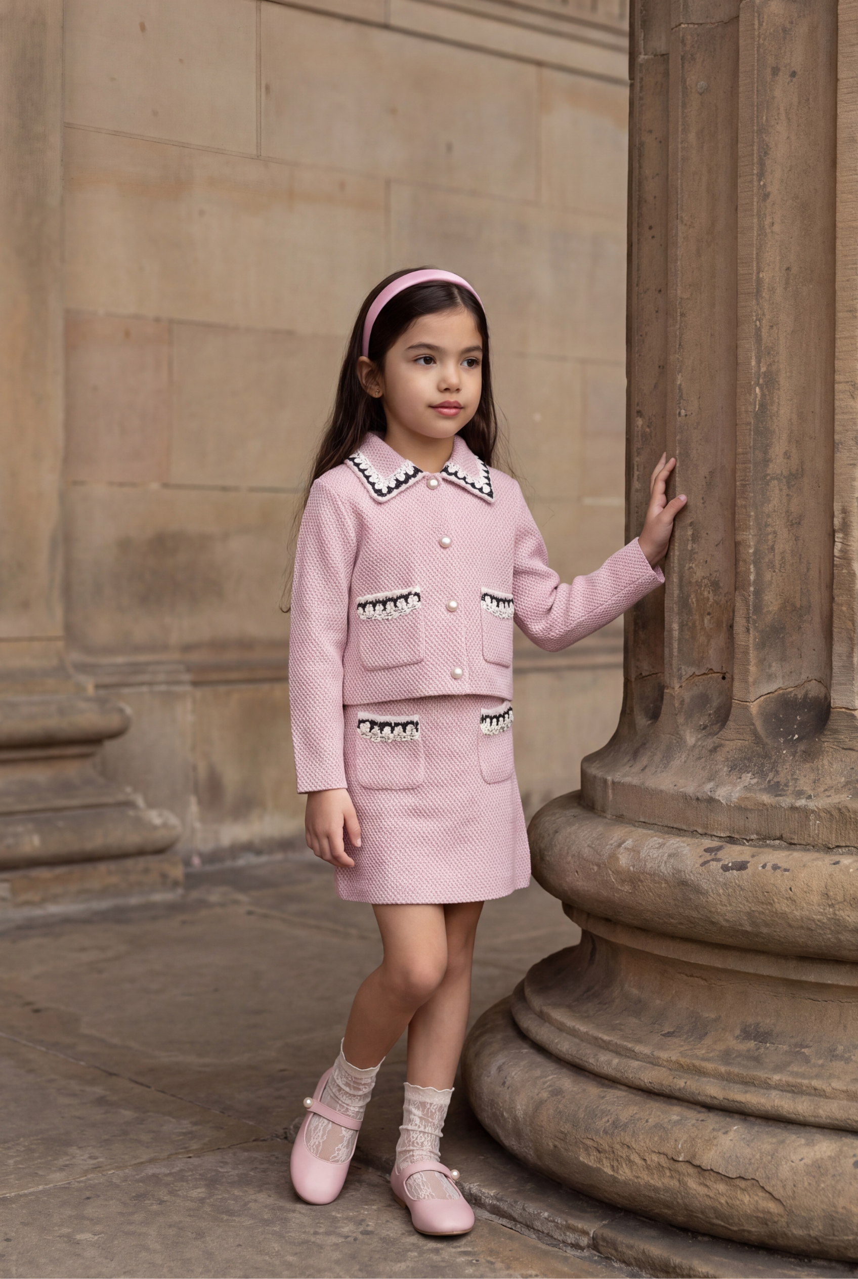 ‘SOPHIA’ Knitted jacket and skirt