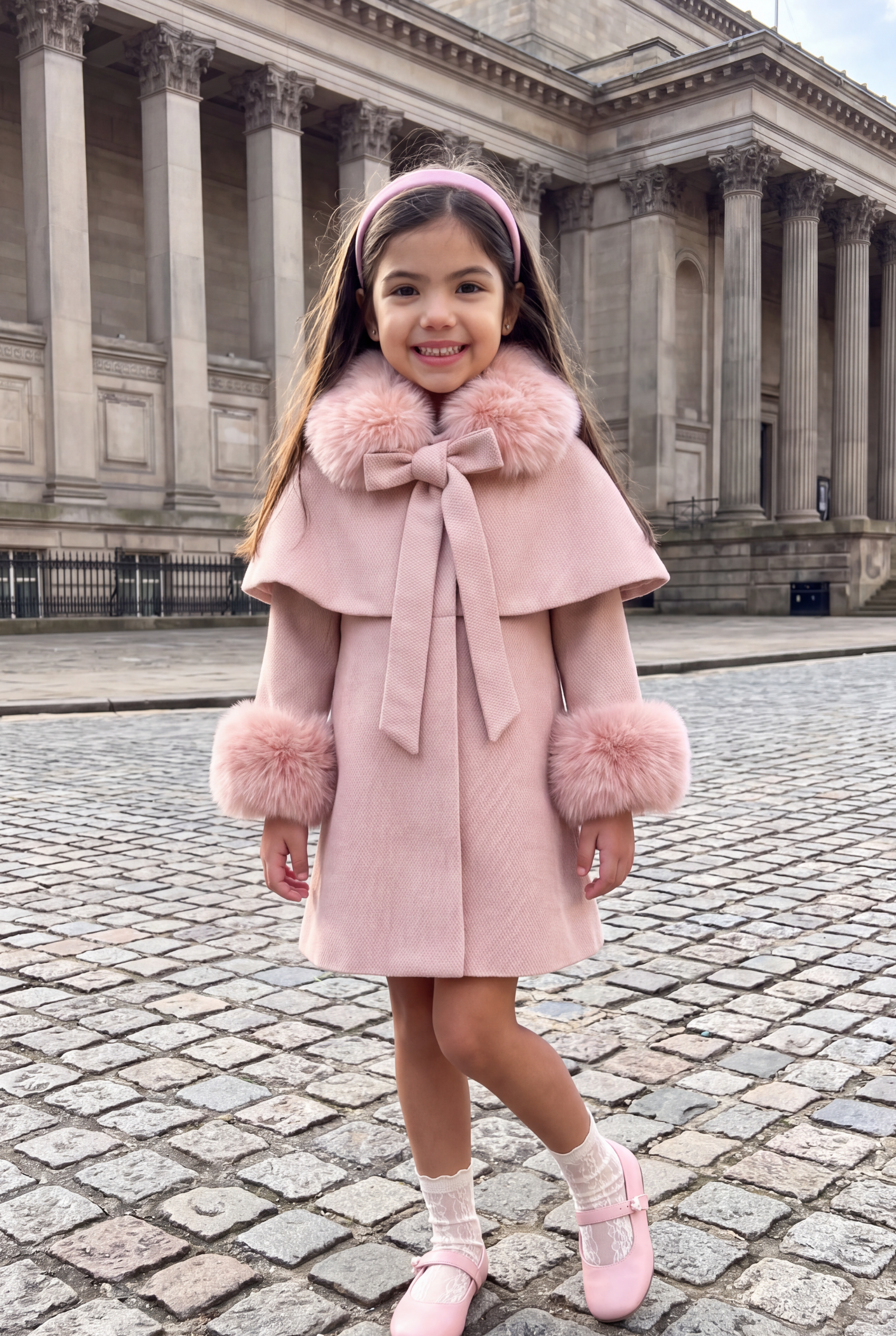 The Sloane Cape Coat - Blush