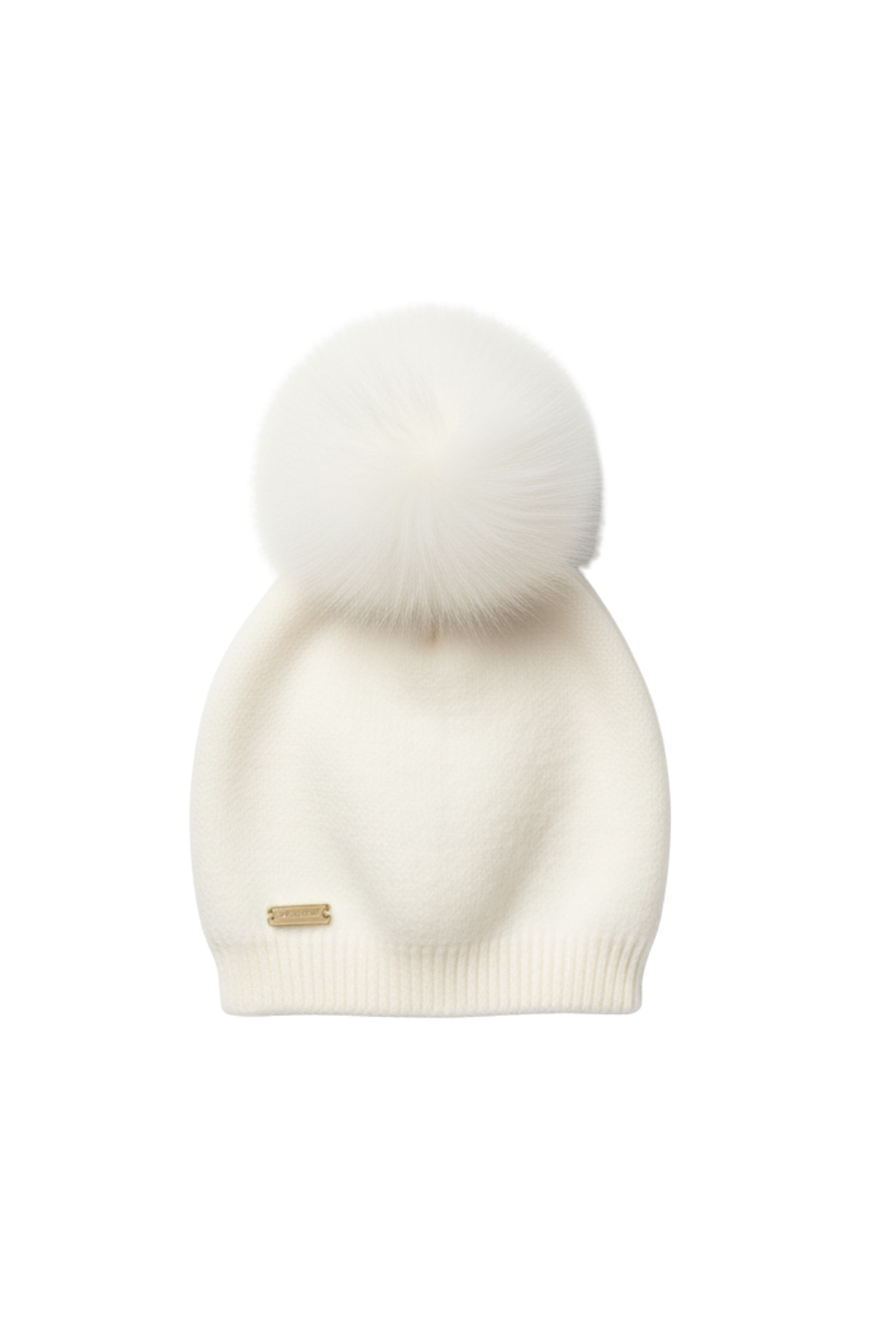 Cashmere double pompom hat