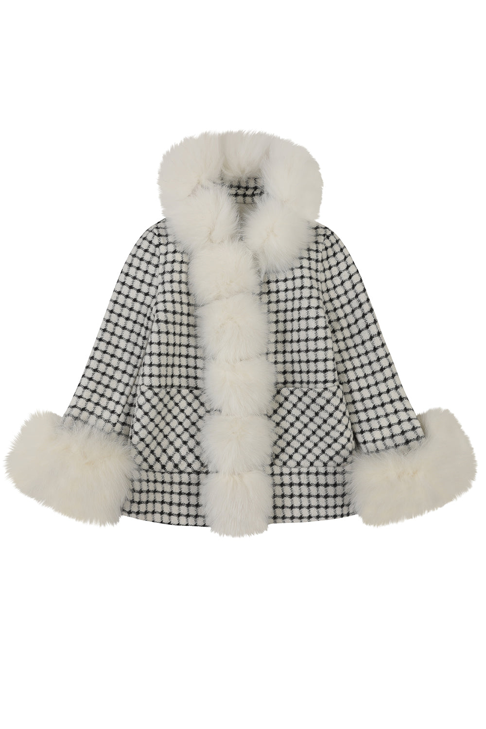 Jolie Check Cashmere Coat