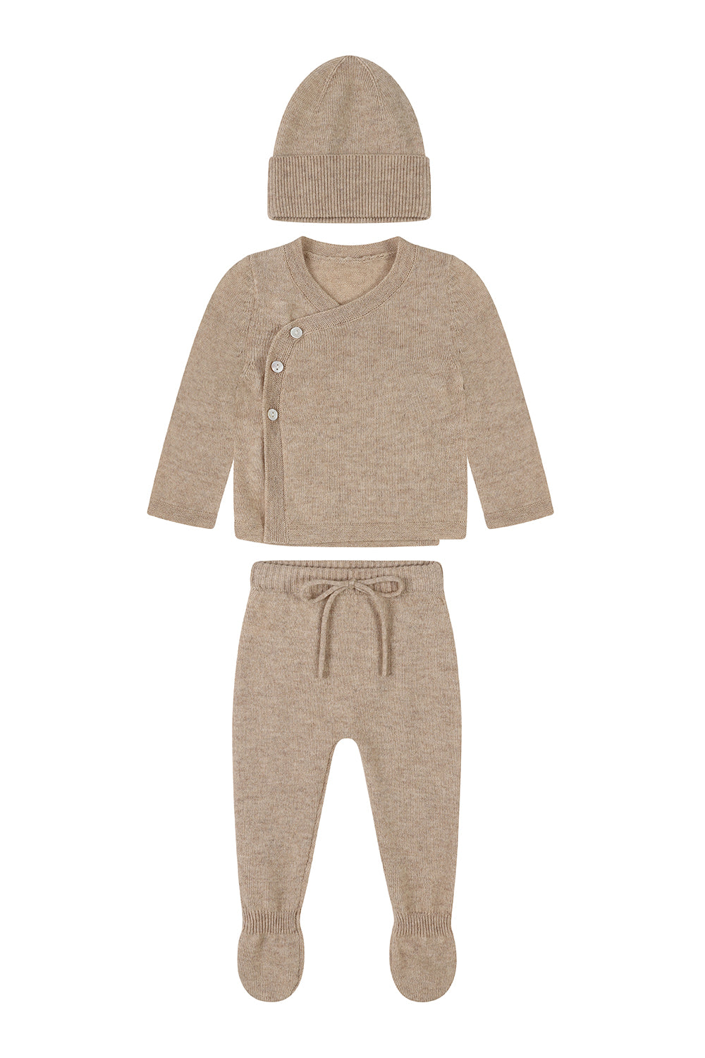 Cashmere baby 3pcs set / Oat