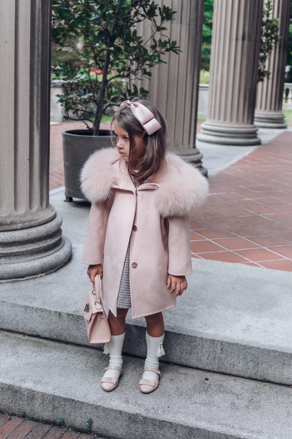'ELLA' cashmere coat / BLUSH