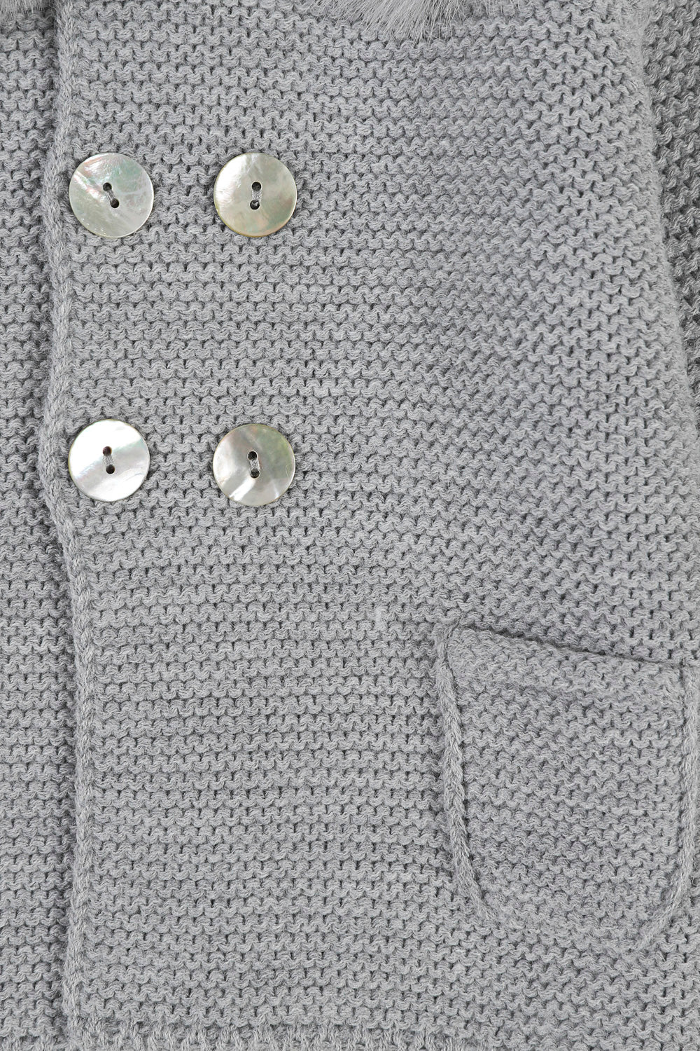 Bobble Babies knitted jacket in Steel Grey