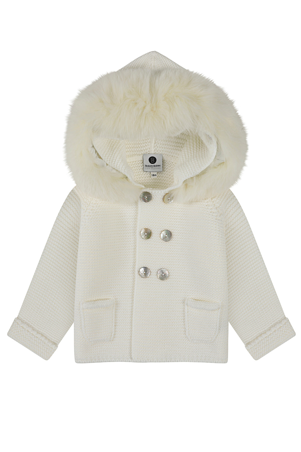 Bobble Babies knitted jacket in ivory